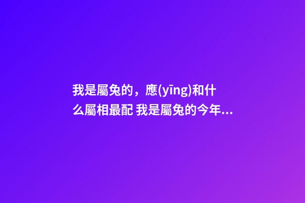 我是屬兔的，應(yīng)和什么屬相最配 我是屬兔的今年我多大？-第1張-觀點(diǎn)-玄機(jī)派